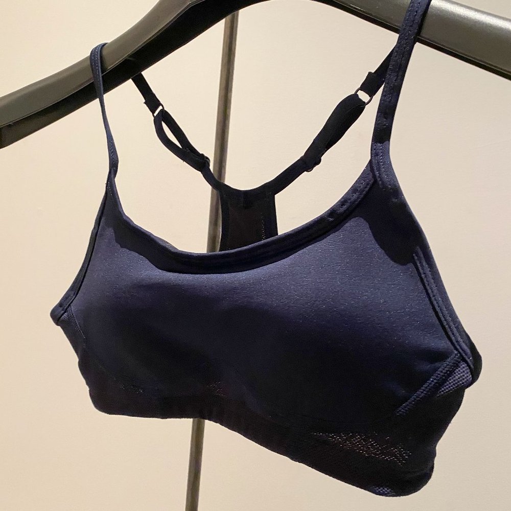 New Balance JCrew padded sports bra in navy